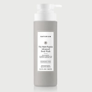 Naturium The Multi-Peptide Advanced Body Wash Fragrance Free Rejuvenating Smoothing Body Cleanser 16.9 FL OZ 500 ML